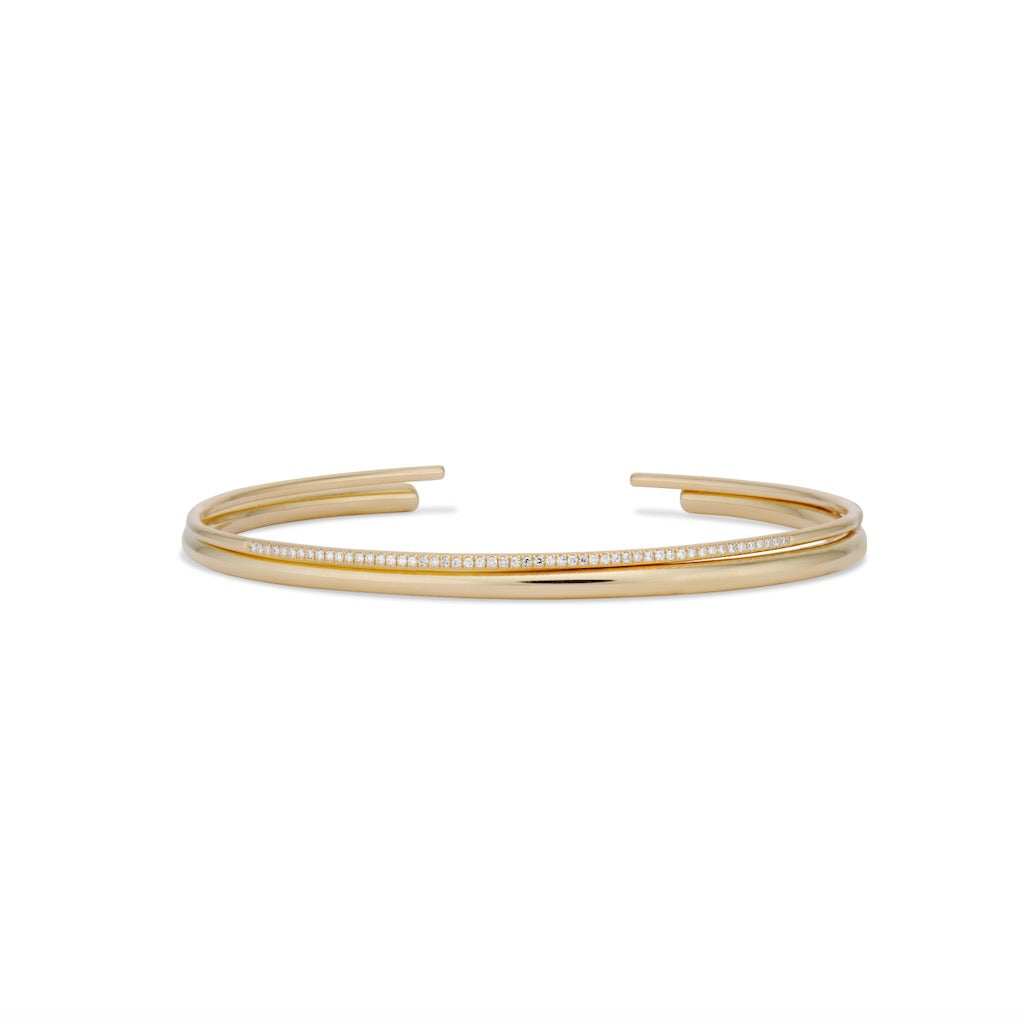 18k Gold Cuff Bracelet with Diamonds