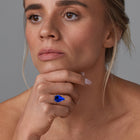 18k Gold Ring with Kite London Blue