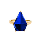 18k Gold Ring with Kite London Blue