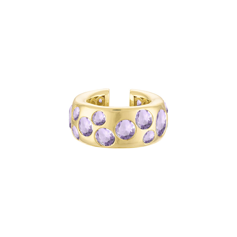 18k Gold Ear Cuff with Lavender Amethyst