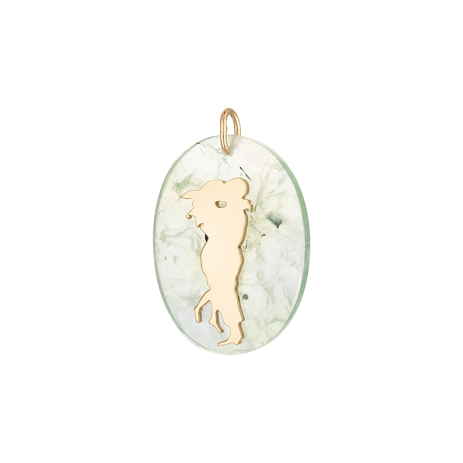 18k Gold Lovers Pendant