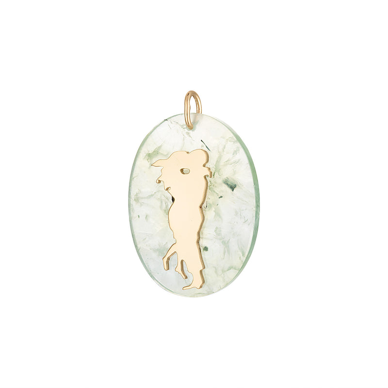 18k Gold Lovers Pendant